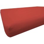 Drap housse - cote deco - satin de coton - rouge - 140x190 cm - toucher soyeux Drap housse - cote deco - satin de coton - rouge - 140x190 cm - toucher soyeux