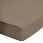 Alpes blanc - drap housse taupe 120x190 cm - 100 % coton fibres longues fabrication fran�aise bonnet ...