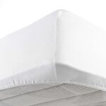 Drap housse - 140 x 190 cm - grand bonnet - jersey - uni - blanc