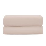 Drap - housse - 140 x 190 cm - satin de coton 120 fils / cm� - bonnet 30 cm - rose blush