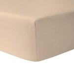 Drap housse 140 x 190 cm - ivoire 100 % coton 57 fils / cm Drap housse 140 x 190 cm - ivoire 100 % coton 57 fils / cm