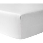 Drap housse 140 x 200 cm 100 % coton blanc - homerokk Drap housse 140 x 200 cm 100 % coton blanc - homerokk
