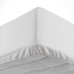 Drap housse - lina - 160x200 cm - blanc - 57 fils - coton naturel