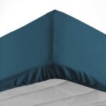 Drap housse - lina - 160x200 cm - 100% coton - toucher doux - grand bonnet 30 cm