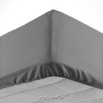 Drap housse - lina - 180 x 200 cm - uni - 57 fils - anthracite