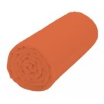 Drap housse 57 fils / cm toutes dimensions - orange - 160 x 200 cm