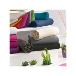 Drap housse 57 fils / cm² toutes dimensions - prune - 140 x 190 cm Drap housse 57 fils / cm² toutes dimensions - prune - 140 x 190 cm