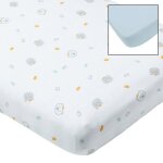 Drap housse 70x140 cm - lot de 2 - ours / bleu - draps housse bébé en coton Drap housse 70x140 cm - lot de 2 - ours / bleu - draps housse bébé en coton