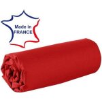Drap housse - 80 x 200 cm - 100% coton - 57 fils - france - bordeaux
