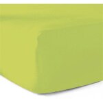 Drap housse - anis - 140x190 cm - polycoton 57 fils - lavable jusqu� 60� - uni