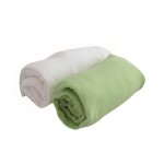Drap housse bébé lot de 2 - domiva - blanc / anis - 70x140 cm - 100% coton Drap housse bébé lot de 2 - domiva - blanc / anis - 70x140 cm - 100% coton