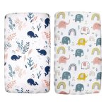 Drap housse bb enfants 2 pices 100% coton drap housse berceau 130 * 70 cm unisexes super soft lit ...
