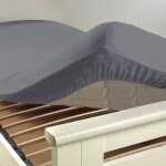 Drap housse coton intimity 90x190cm gris souris