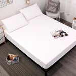 Drap housse couleur unie - insfity - 150 x 200 cm - polyester - lavable en machine à 40 °c Drap housse couleur unie - insfity - 150 x 200 cm - polyester - lavable en machine à 40 °c