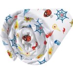Drap housse enfant imprim� 100% coton - spiderman avenger - blanc - 90x190 / 200cm