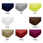 Drap housse - jersey - 140 x 190 cm - taupe