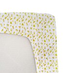 Drap housse jersey - domiva - savane - 70 x 140 cm - coton extensible - oeko - tex