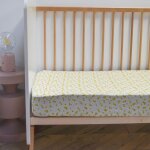 Drap housse jersey enfant imprimé savane jaune 70x140 cm Drap housse jersey enfant imprimé savane jaune 70x140 cm