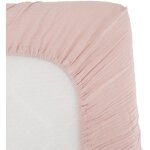 Drap housse lange - domiva - 60x120 cm - vieux rose - gaze de coton
