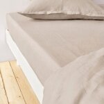 Drap housse - lin métis - beige - 140x190 + 30 cm - grande profondeur - fabriqué en europe Drap housse - lin métis - beige - 140x190 + 30 cm - grande profondeur - fabriqué en europe