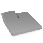 Drap housse - linnea - alto - 2x80x200 cm - coton 100% - gris alu - tête relevable Drap housse - linnea - alto - 2x80x200 cm - coton 100% - gris alu - tête relevable
