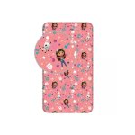 Drap housse lit enfant 90 x 200 cm gabbys dollhouse - 100% coton - rose