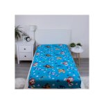 Drap housse lit enfant 90 x 200 cm pat patrouille - 100% coton - hello adventure - bleu
