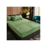Drap - housse - luofanfei - 140x200 cm - velours dhiver microfibre - bonnet 30 cm