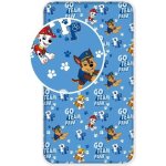 Drap housse - pat patrouille - 90 x 200 cm - 100% coton - lavable en machine - bleu