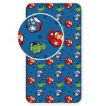 Drap - housse simple - marvel - avengers - 100% coton - 90 x 200 cm - lavable en machine