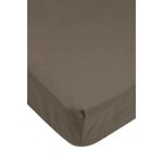 Drap housse - tarantino - 90x190 cm - 100% coton - bonnet 25 cm - couleur taupe