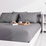 Drap housse uni 140x190 cm zzz gris