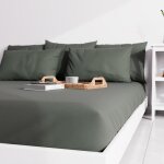 Drap housse uni 140x190 cm zzz kaki