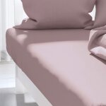 Drap housse uni 140x190 cm zzz rose
