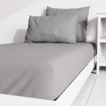 Drap housse uni 90x190 cm zzz gris