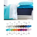 Drap plat - 180 x 290 cm - 100% coton - lavable - couleur jus de myrtille