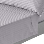 Drap plat - homescapes - 240 x 275 cm - satin - ray - coton gyptien 330 fils