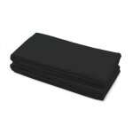 Drap plat uni 2 personnes 100% coton - noir - 240x300 cm