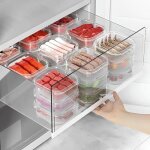 Dre - lot de 10 bo�tes de rangement alimentaires avec couvercles organiseurs de r�frig�rateur transparents ...