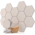 Dre - lot de 12 30 x 26 x 09 cm panneaux acoustiques hexagonaux auto adh�sifs mur insonorisant haute ...