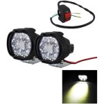 Dre - 2 pcs feux additionnels moto led etanche universel 6 led phare de moto conduite antibrouillard ...