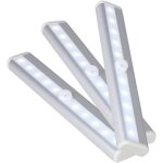Dre - lot de 3 lampe led � capteur fixe sous meuble avec bande magn�tique et batterie pour placard de ...