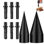 Dre - (32 + 42)vis conique fendeur de bois de chauffage foret fendeur de bois avec 3 poign�es de per�age ...