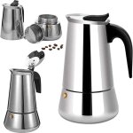 Dre - cafeti�re italienne 12 tasses en acier inoxydable compatible tous types de feux 12 tasses