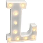 Dre - lettres led avec lumi�res 22cmlettre l avec lumi�re chaude pour d�coration et ambiance �clairage ...