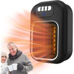 Dre - petit radiateur �lectrique noir radiateur dappoint radiateur mural multifonction pour salle de ...