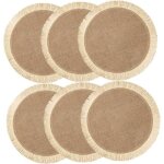 Dre - pi�ces set table ronds jute lavables nappes tiss�es r�sistantes chaleur pour protection de table ...