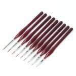 Dre - d�tail pinceau 9 pcs peinture pinceaux acrylique pour la peinture � laquarelle gouache et acrylique ...