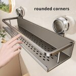 Dre - porte - savon � ventouse sans per�age ? �tag�re de douche murale 30 cm en alliage d?aluminium rangement ...