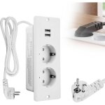 Dre - prise encastrable avec interrupteur et 2 ports usb type - c pd20w c�ble 17m multiprise int�gr�e ...